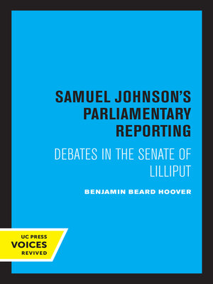 cover image of Samuel Johnson's Parliamentary Reporting